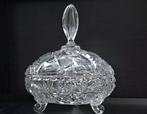 Snoeppot / Bonbons schaaltje met deksel kristal, Antiek en Kunst, Antiek | Glas en Kristal, Ophalen of Verzenden