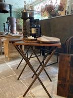 Leuke tafel tafeltje bistro eet tuin bijzet wijn vintage, Ophalen of Verzenden, Nieuw, Rechthoekig, Hout