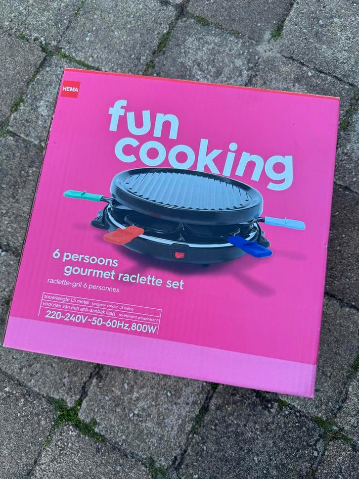 Gourmetstel - Raclette Grill 6 Personen, Witgoed en Apparatuur, Gourmetstellen, Zo goed als nieuw, 4 t/m 7 personen, Ophalen of Verzenden