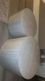 Salontafels set van 2, Crème, Gebruikt, 25 tot 50 cm, Rond