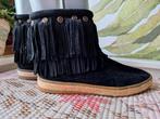 Zwarte ibiza boho style laarzen schoenen franjes, Ophalen of Verzenden, Zo goed als nieuw, Zwart, Hoge laarzen