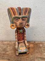 Beeld pre Columbiaans Mexico Azteken met fluit, Ophalen of Verzenden, Zo goed als nieuw