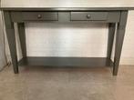 Grijze Console Tafel met Lade en Plank, Ophalen, Gebruikt, 100 tot 150 cm, Modern