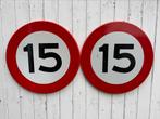 Verkeersborden 15 km, Antiek en Kunst, Curiosa en Brocante, Ophalen