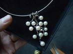 mooie echt zilveren spang met tros parels 925 nieuwstaat, Sieraden, Tassen en Uiterlijk, Kettingen, Ophalen of Verzenden, Zo goed als nieuw