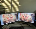 Dual Monitor Setup - 27 inch, 1 monitor 2K ander full hd, Computers en Software, Monitoren, Gebruikt, IPS, In hoogte verstelbaar