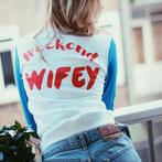 Trui / sweater wit blauw Colourful Rebel Weekend Wifey M, Kleding | Dames, Colourful Rebel, Verzenden, Zo goed als nieuw, Overige kleuren