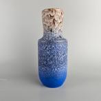 Vintage West-Duitse Fat Lava vaas Steuler  142/20 blauw, Ophalen of Verzenden