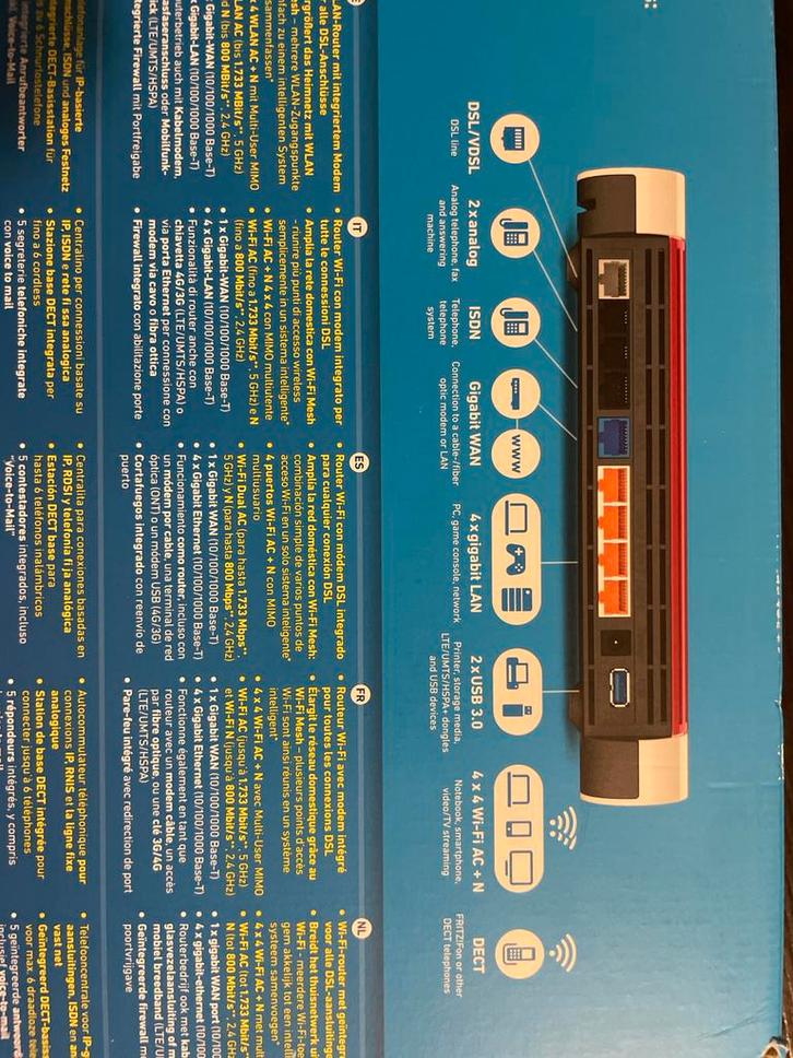 Fritz!Box 7590 DSL/VDSL Router (NIEUW!), Computers en Software, Routers en Modems, Gebruikt, Router met modem, Ophalen of Verzenden