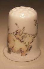 Olifant met jong op de rug vingerhoedje, Ophalen of Verzenden, Nieuw, Porselein, Nederland