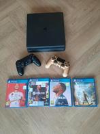 Playstation 4 met 2 controllers en 4 spellen, Spelcomputers en Games, Ophalen, Met 2 controllers, Original, Gebruikt