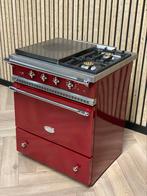 Luxe Lacanche fornuis Gas 70cm Rood Griotte Blinkend Chroom, Witgoed en Apparatuur, Fornuizen, 60 cm of meer, Grill, 3 kookzones of minder
