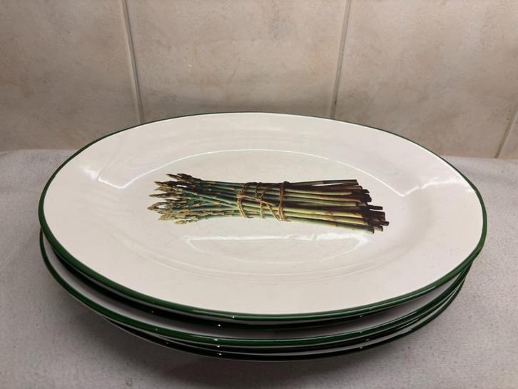 Grote Ovale Borden Asperges, Antiek en Kunst, Curiosa en Brocante, Ophalen of Verzenden