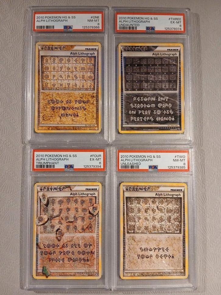 Pokémon HGSS Alph Lithograph PSA 6 8 Heart gold soul silver, Hobby en Vrije tijd, Verzamelkaartspellen | Pokémon, Zo goed als nieuw
