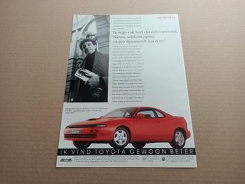 Reclame (uit oud tijdschrift) Toyota Celica T20 (1991)   beschikbaar voor biedingen