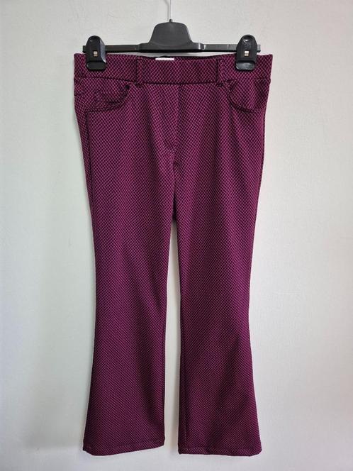 Broek25 - Paarse rossini broek maat 40 (1), Kleding | Dames, Broeken en Pantalons, Zo goed als nieuw, Maat 38/40 (M), Paars, Ophalen of Verzenden