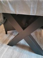 Stalen kruispoot, Huis en Inrichting, Ophalen, Zo goed als nieuw, Rond, 50 tot 100 cm