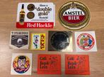 9x vintage retro jaren ‘70 stickers biermerken, Verzamelen, Stickers, Ophalen of Verzenden