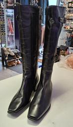 Helioform nieuwe zwart leren laarzen XL schacht mt 39 49705, Hoge laarzen, ., Zwart, Nieuw