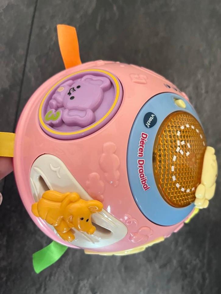 VTech Dieren Draaibal Roze, Kinderen en Baby's, Speelgoed | Babyspeelgoed, Zo goed als nieuw, Overige typen, Met licht, Ophalen of Verzenden