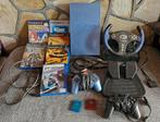 Playstation 2, Spelcomputers en Games, Spelcomputers | Sony PlayStation 2, Ophalen, Zo goed als nieuw, Zwart, Met 2 controllers