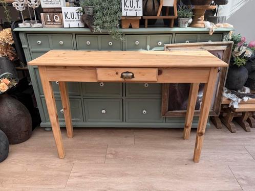Sidetabel geresryled, Huis en Inrichting, Tafels | Sidetables, Zo goed als nieuw, 25 tot 50 cm, 100 tot 150 cm, Rechthoekig, Grenenhout