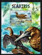 sierra leone 2017 pf blok vogels birds zeevogels 2, Ophalen of Verzenden, Postfris, Dier of Natuur