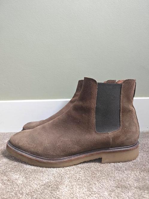 Chelsea boot Heren - Bruin Suede -  Van Dalen - maat 45, Kleding | Heren, Schoenen, Zo goed als nieuw, Boots, Bruin, Ophalen of Verzenden