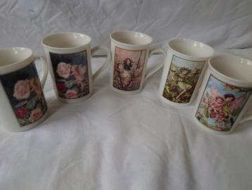 Flower Fairies Bekers met Gedichtjes beschikbaar voor biedingen