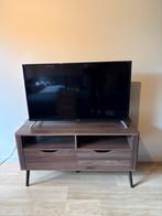 Tv meubel notenhout te koop, Huis en Inrichting, Kasten | Televisiemeubels, Ophalen of Verzenden, Zo goed als nieuw, 25 tot 50 cm