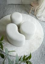 Coco Maison Poef Kay Bouclé Crème 45x45x35 cm, Minder dan 50 cm, Rond, Nieuw, Minder dan 50 cm