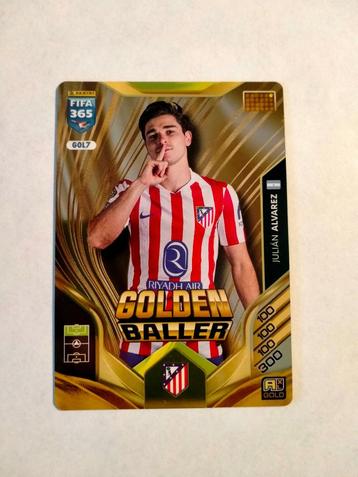 Julian Alvarez Golden Baller nr 7 Fifa365 2026 Panini kaart beschikbaar voor biedingen