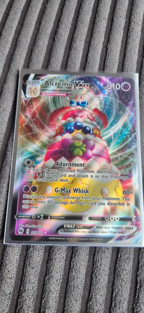 Alcremie VMAX - Pokémonkaart - Foil - 023/073, Hobby en Vrije tijd, Verzamelkaartspellen | Pokémon, Zo goed als nieuw, Losse kaart