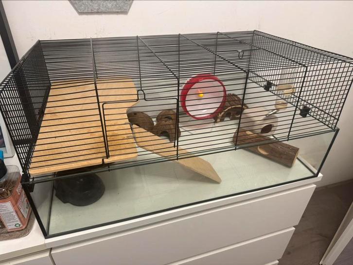 Hamsterkooi vitru 3 met accesoires, Dieren en Toebehoren, Knaagdieren en Konijnen | Hokken en Kooien, Zo goed als nieuw, Kooi