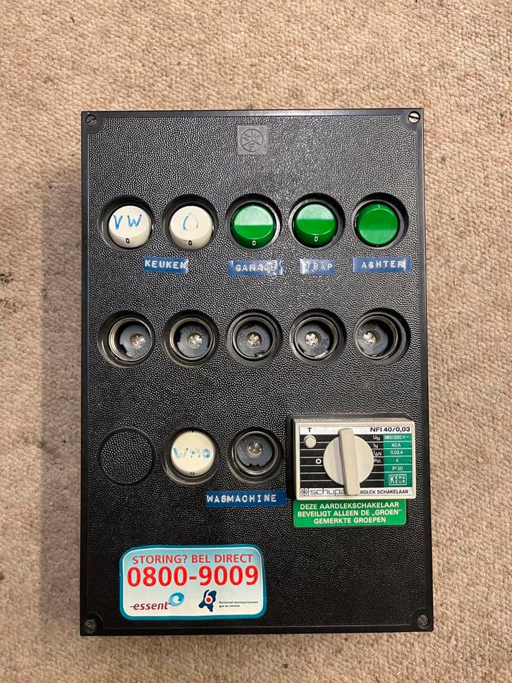 Groepenkast 6 groepen + zekeringen, Doe-het-zelf en Verbouw, Elektra en Kabels, Ophalen of Verzenden