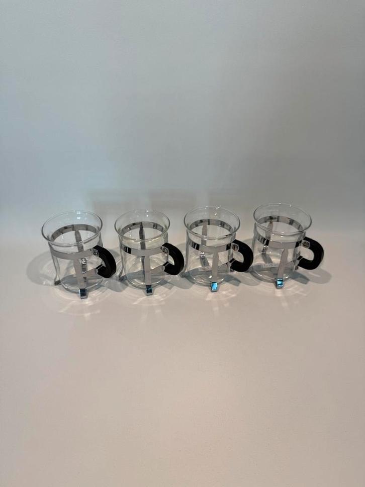 4x Vintage Bodum theeglas, Huis en Inrichting, Keuken | Servies, Overige stijlen, Glas, Ophalen of Verzenden