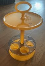 Gele vintage Retro Flair Space Age tafel/flessenhouder, Ophalen of Verzenden, Huis en Inrichting