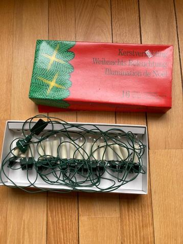 Vintage kerstverlichting met knijpers16 lichtjes + 3 lampjes beschikbaar voor biedingen