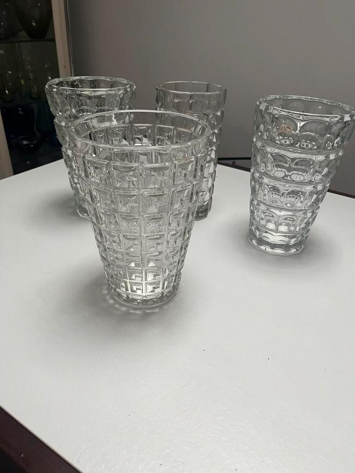 Grote vaas bloem retro glas vintage midcentury €12,50 p/s, Verzamelen, Retro, Huis en Inrichting, Ophalen of Verzenden