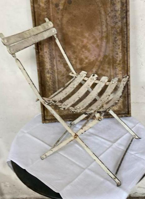Frans antiek bistro stoeltje klein maatje, Antiek en Kunst, Curiosa en Brocante, Ophalen of Verzenden