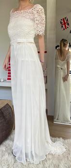 Trouwjurk / trouwjapon / bruidsmode Engels maat 36 S zgan, Kleding | Dames, Ophalen of Verzenden, Zo goed als nieuw, Wit, Trouwjurk