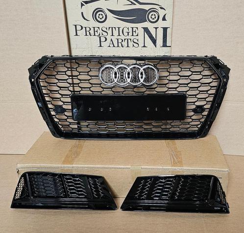 Grill Set + Roosters Audi A4 B9 8W RS LOOK GRILLE 2016-2019, Auto-onderdelen, Carrosserie en Plaatwerk, Bumper, Voor, Nieuw, Herkomst onderdeel bekend