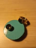 Melano RVS Ring met Zwarte Steen, Sieraden, Tassen en Uiterlijk, Ringen, 18 tot 19, IJzer of Staal, Zwart, Ophalen of Verzenden