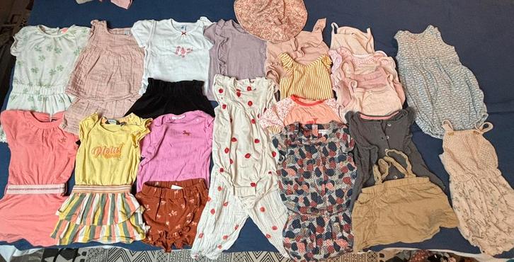 Prachig meisjes zomer pakket merkjes maat 74, Kinderen en Baby's, Babykleding | Baby-kledingpakketten, Zo goed als nieuw, Maat 74