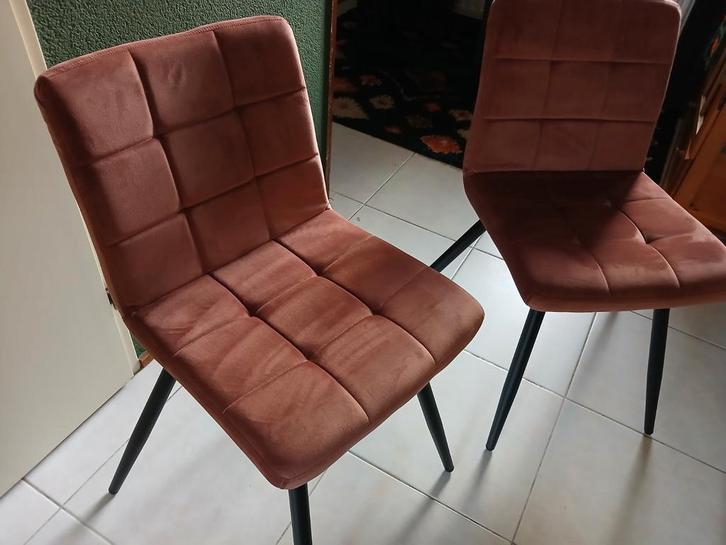 Eetkamerstoelen 2 stuks!, Huis en Inrichting, Stoelen, Nieuw, Twee, Metaal, Stof, Overige kleuren, Ophalen