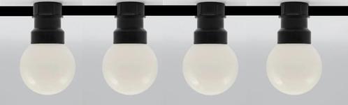 Lichtslinger 8 meter met 10 led bolletjes warm wit., Tuin en Terras, Buitenverlichting, Nieuw, Hanglamp, Kunststof, Minder dan 50 watt