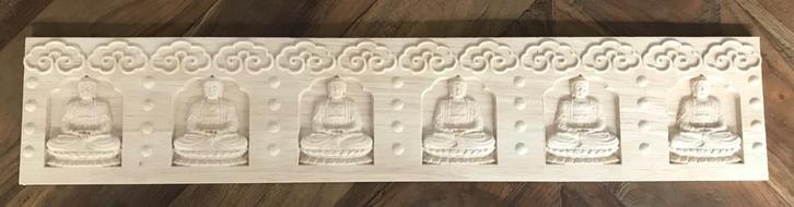 Houtsnijwerk ornament boeddha 50 cm applique console, Huis en Inrichting, Woonaccessoires | Boeddhabeelden, Nieuw, Ophalen of Verzenden