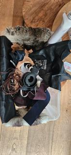 Restpartij Leer en Leder, Hobby en Vrije tijd, Stoffen en Lappen, Gebruikt, Overige kleuren, Leer of Kunstleer, Ophalen of Verzenden