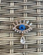 Broche oog Shoeby, Sieraden, Tassen en Uiterlijk, Overige materialen, Blauw, Minder dan 4 cm, Nieuw