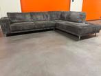 🚚GRATIS LEVERING ✅Mooie grijze ribstof hoekbank zeer netjes, Huis en Inrichting, Banken | Bankstellen, Ophalen, The best sofa